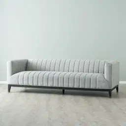 Astoria III Mid Grey Woven Fabric 3-Seater Sofa