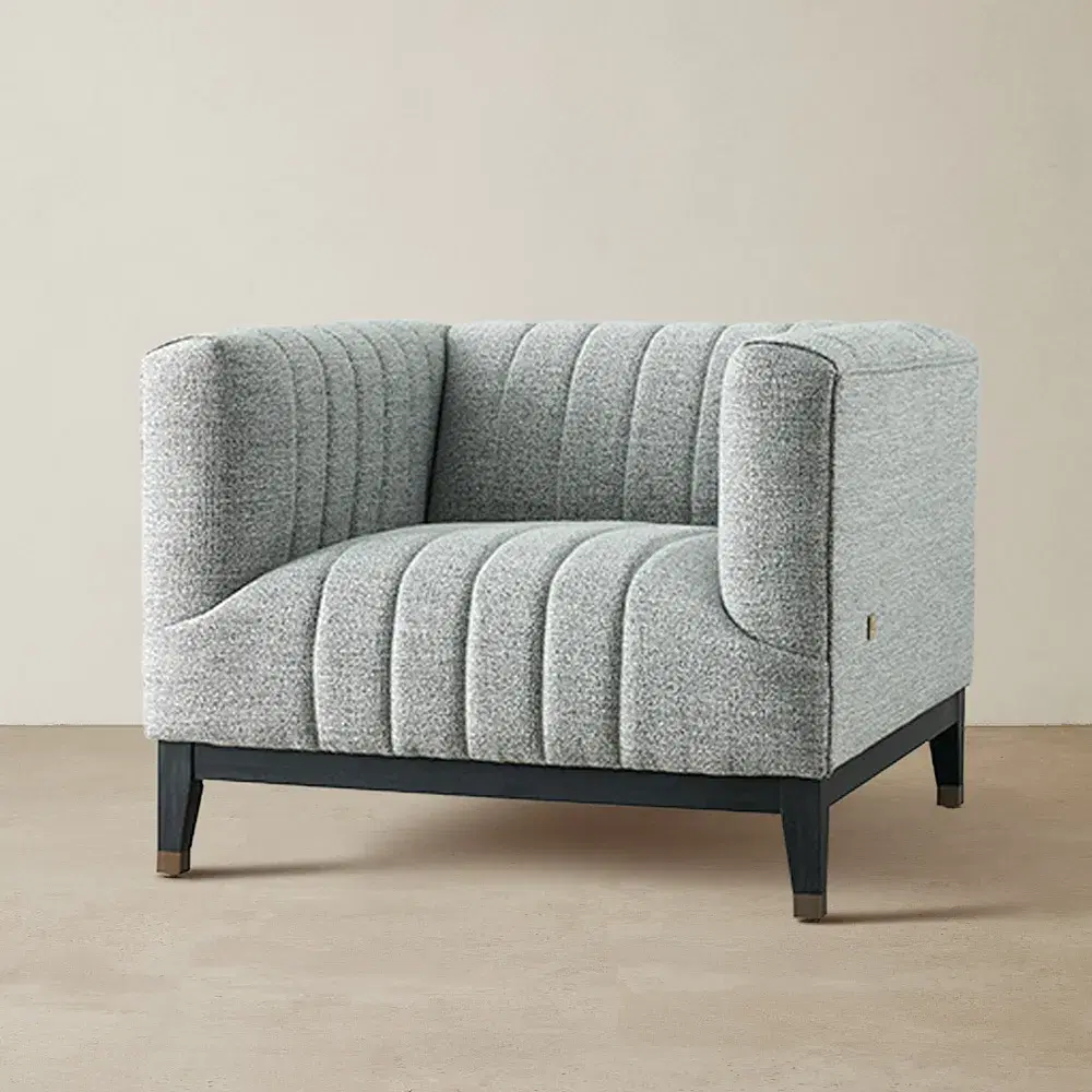 Astoria III Mid Grey Woven Fabric Chair 