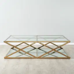 San Marco ll Champagne Gold Coffee Table