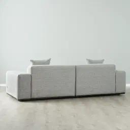 Erica Mid Grey Woven Fabric 3-Seater Sofa 