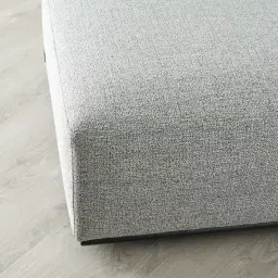 Erica Mid Grey Woven Fabric Ottoman  