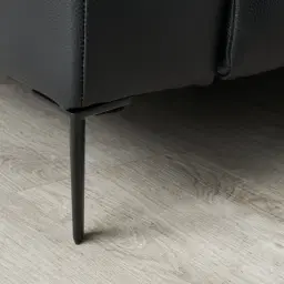 Bruce Black Leather 3-Seater Electric Recliner 