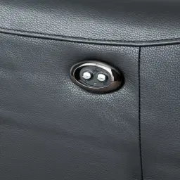 Bruce Black Leather 2-Seater Electric Recliner 