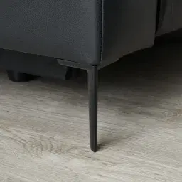 Bruce Black Leather 2-Seater Electric Recliner 