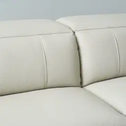 Carolina Cream Leather 3-Seater Electric Recliner 