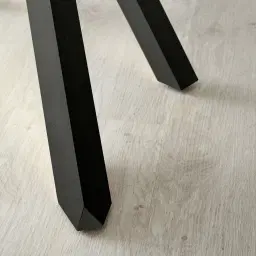 Lola Black Console Table - Glass Top