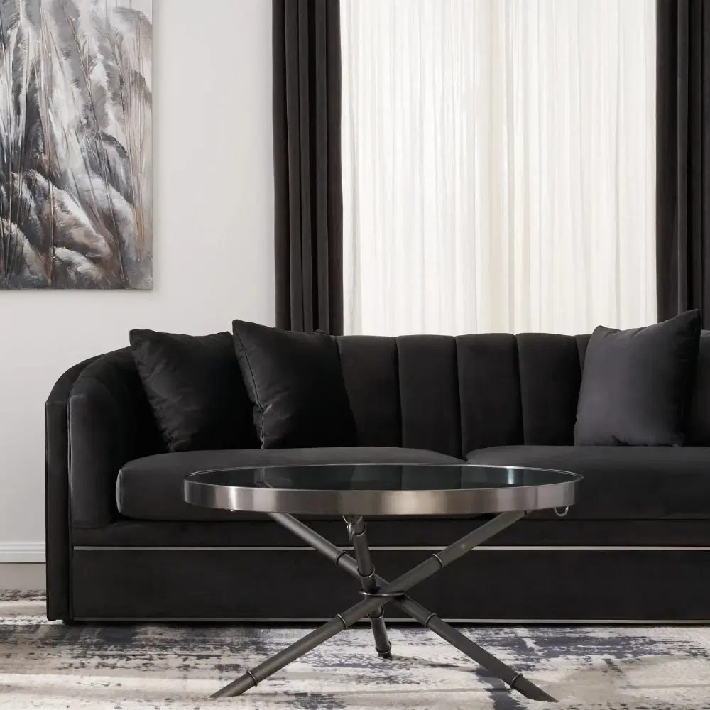 Sandringham Black Nickel Coffee Table 
