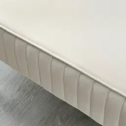 Hilda II Cream Velvet Ottoman 