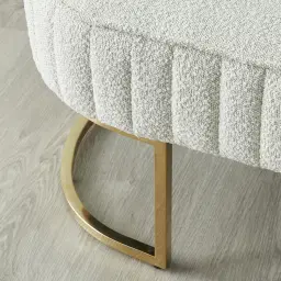 Hilda II Cream Boucle Ottoman 