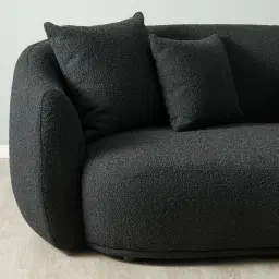 Everett Black Boucle 2 Seater Sofa 