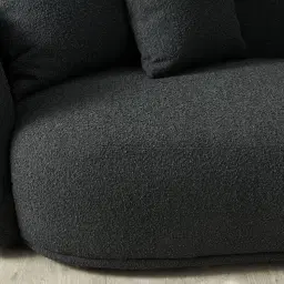 Everett Black Boucle 2 Seater Sofa 