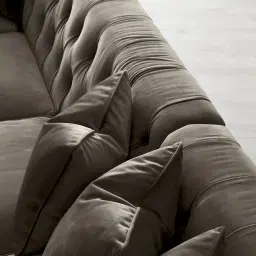 Audrey Mushroom Velvet Corner Sofa