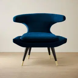 Tarrington Navy Blue Velvet Occasional Chair