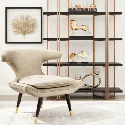 Tarrington Navy Blue Velvet Occasional Chair