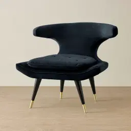 Tarrington Black Velvet Occasional Chair