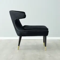 Tarrington Black Velvet Occasional Chair