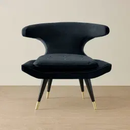 Tarrington Black Velvet Occasional Chair