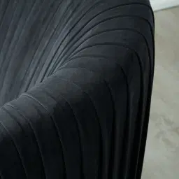 Crown Midnight Black Velvet Occasional Chair