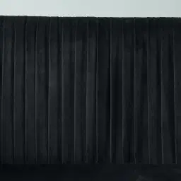 Crown Midnight Black Velvet 3-Seater Sofa