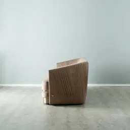 Crown Beige Velvet 3-Seater Sofa