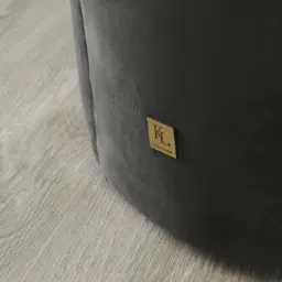 Maddie Curved Charcoal Velvet 3-Seater Sofa