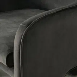 Esther Charcoal Velvet Armchair