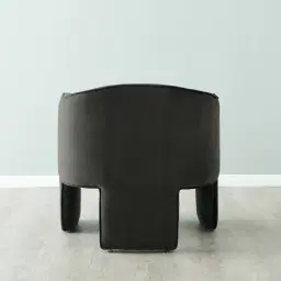 Esther Charcoal Velvet Armchair