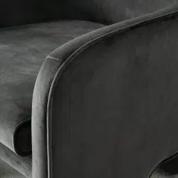 Esther Charcoal Velvet Armchair