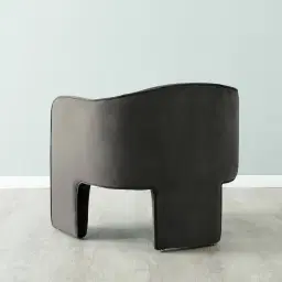 Esther Charcoal Velvet Armchair