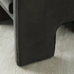 Esther Charcoal Velvet Armchair