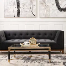 Humphrey Charcoal Velvet 3-Seater Sofa