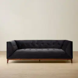 Humphrey Charcoal Velvet 3-Seater Sofa