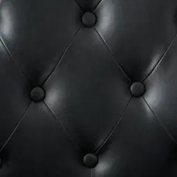 Saxon Black Vegan Leather Dining Chair