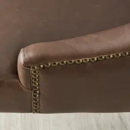 Saxon Brown Vegan Leather Dining Chair  