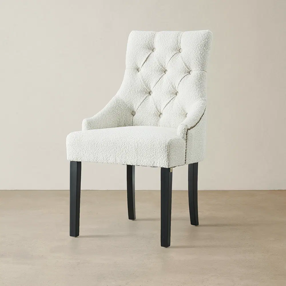 Saxon Cream Boucle Dining Chair  