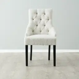 Saxon Cream Boucle Dining Chair  