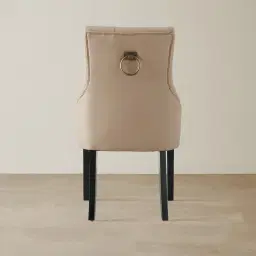 Saxon Sand Beige Vegan Leather Dining Chair
