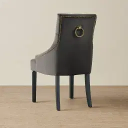 Saxon Charcoal Velvet Dining Chair 