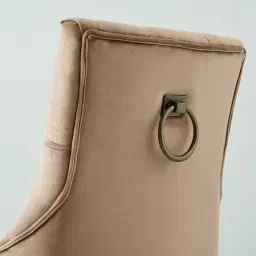 Saxon Beige Velvet Dining Chair  
