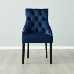Saxon Navy Blue Velvet Dining Chair  