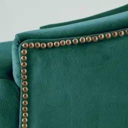 Saxon Peacock Blue Velvet Dining Chair  