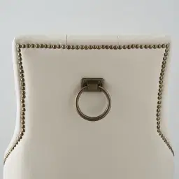 Saxon Cloud Grey Vegan Leather Dining Chair  