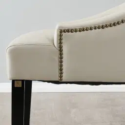 Saxon Cloud Grey Vegan Leather Dining Chair  