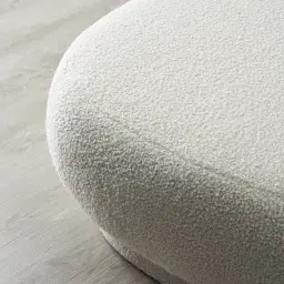 Carlos Cream Turrel Ottoman