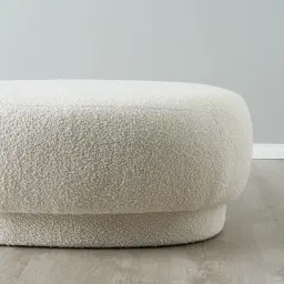 Carlos Cream Turrel Ottoman