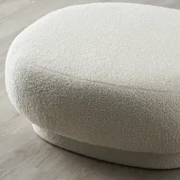 Carlos Cream Turrel Ottoman