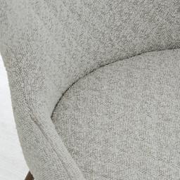 Quinn Cream Boucle Dining Chair - Black Legs