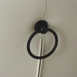 Quinn Cloud Grey Vegan Leather Dining Chair - Black Legs