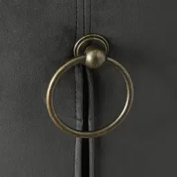 Quinn Charcoal Velvet Dining Chair - Brass Colour Legs