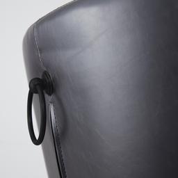 Quinn Black Vegan Leather Bar Stool - Black Legs